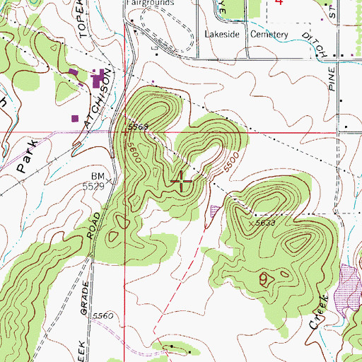 Topographic Map of Cannon Watershed C-4 Reservoir, CO