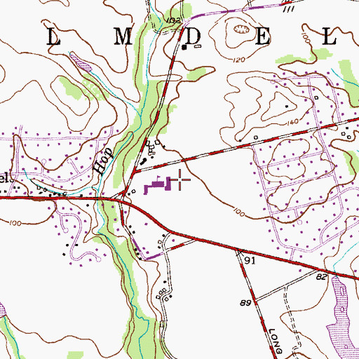 Topographic Map of Village Elementary School, NJ