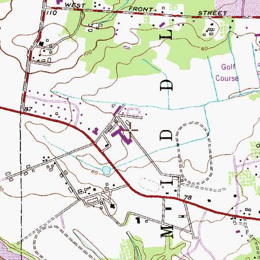 Topographic Map of Christian Brothers Academy School, NJ