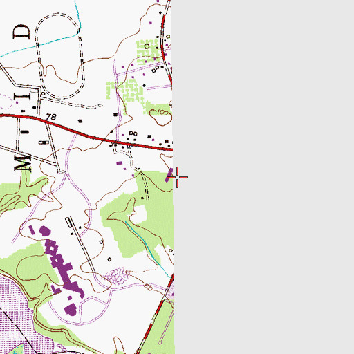 Topographic Map of Lincroft Elementary School, NJ