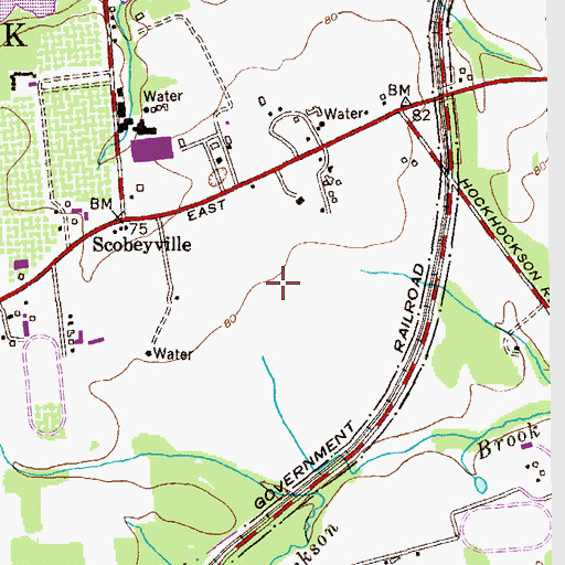 Topographic Map of Dorbrook County Park, NJ
