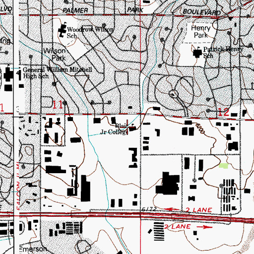 Topographic Map of Blair College, CO