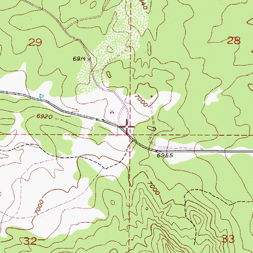 Topographic Map of Larkspur Elementary School, CO