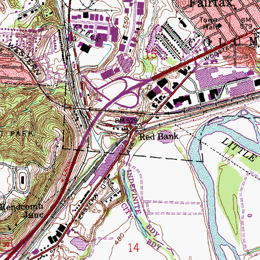 Topographic Map of Red Bank Post Office (historical), OH