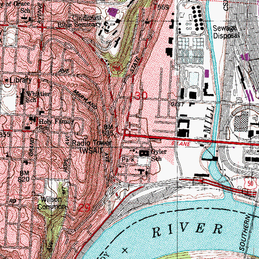 Topographic Map of Storrs Post Office (historical), OH
