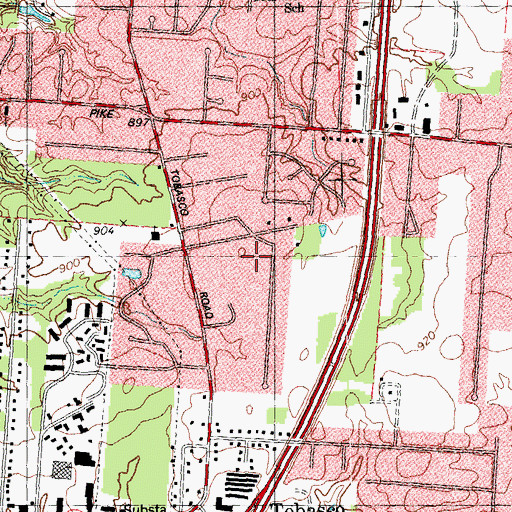 Topographic Map of Symmes Post Office (historical), OH