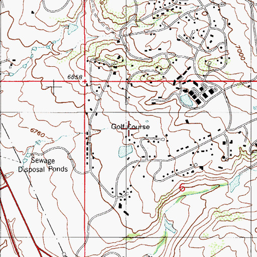 Topographic Map of Gleneagle Golf Course, CO