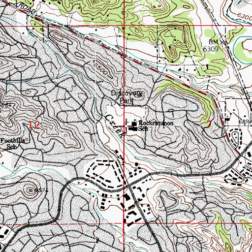 Topographic Map of Rockrimmon Elementary School, CO