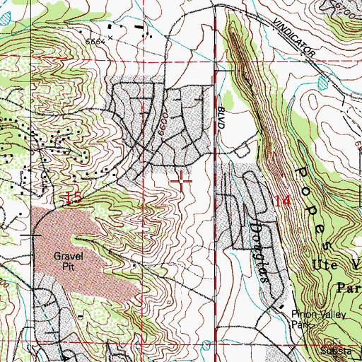 Topographic Map of Trailblazer Elementary School, CO