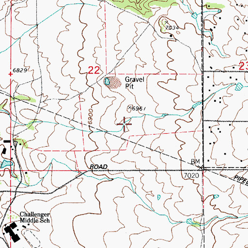 Topographic Map of Pine Creek High School, CO