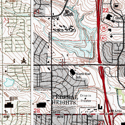 Topographic Map of Niver Creek Detention Dam, CO