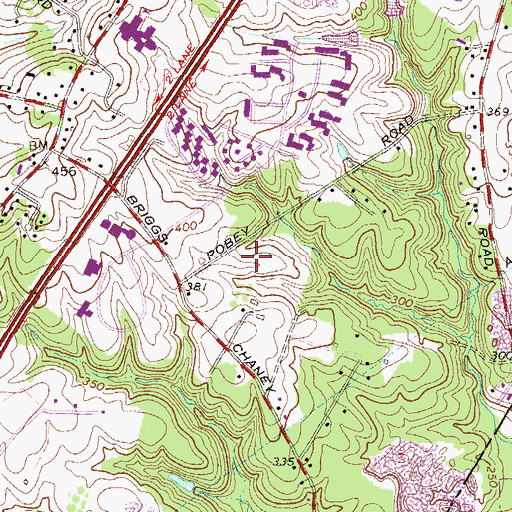 Topographic Map of Greencastle Elementary School, MD