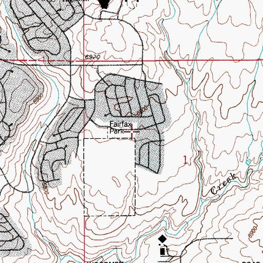 Topographic Map of Prairie Hills Elementary School, CO