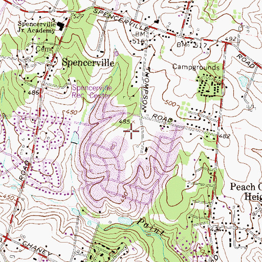 Topographic Map of Briggs Chaney Middle School, MD