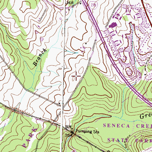 Topographic Map of Roberto W Clemente Middle School, MD