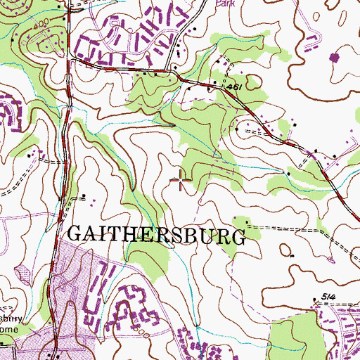 Topographic Map of Forest Oak Middle School, MD