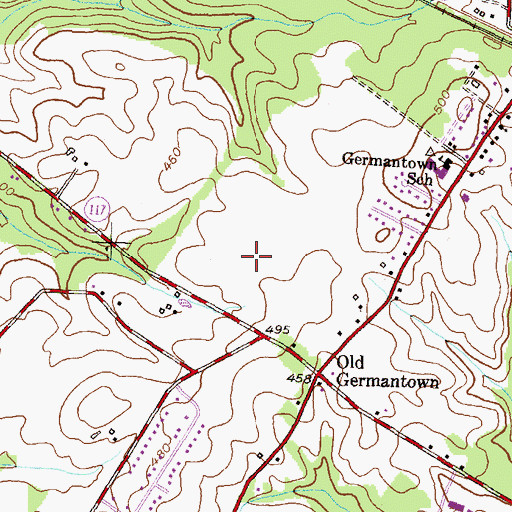 Topographic Map of Kingsview Middle School, MD