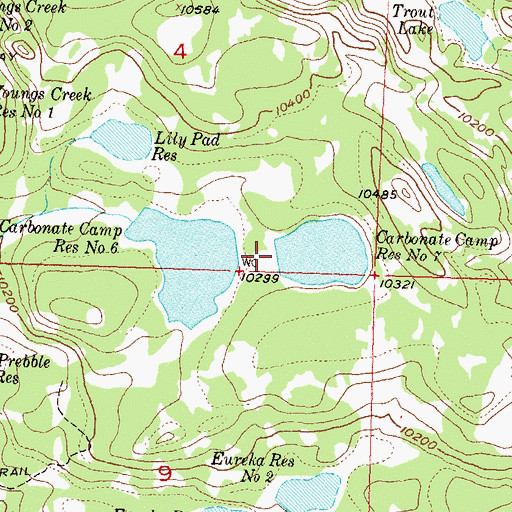 Topographic Map of Carbonate Camp Number 7 Dam, CO