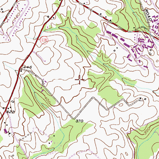 Topographic Map of Northwest High School, MD