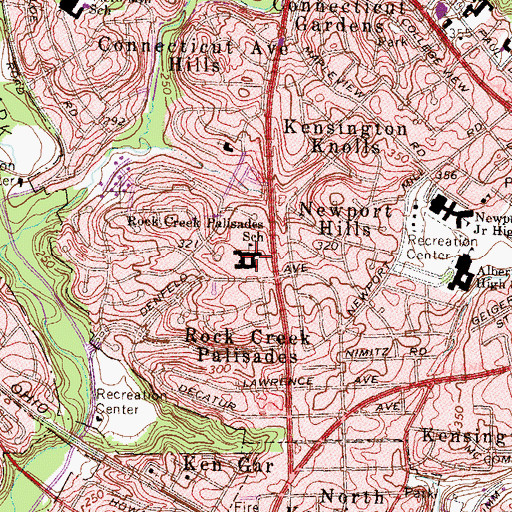 Topographic Map of Rock View Elementary School, MD