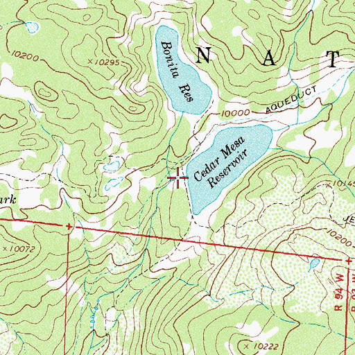 Topographic Map of Cedar Mesa Dam, CO