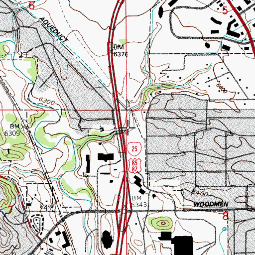 Topographic Map of Regis University Colorado Springs, CO