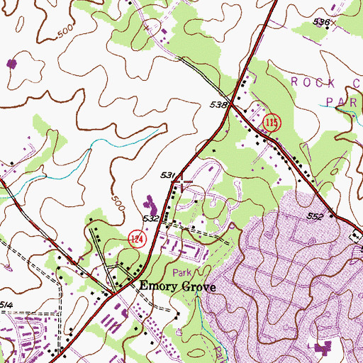 Topographic Map of Phoenix 2 at Emory Grove Center School, MD