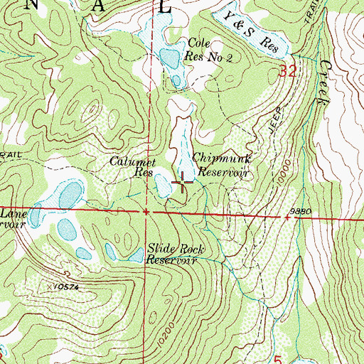 Topographic Map of Chipmunk Dam, CO