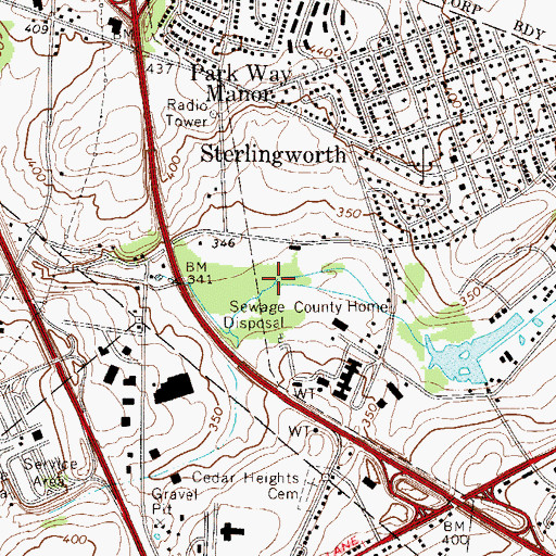 Topographic Map of Jordan Creek County Park, PA