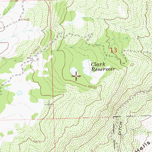 Topographic Map of Clark Dam, CO