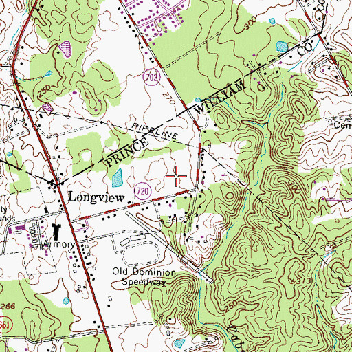 Topographic Map of Bennett Elementary School, VA