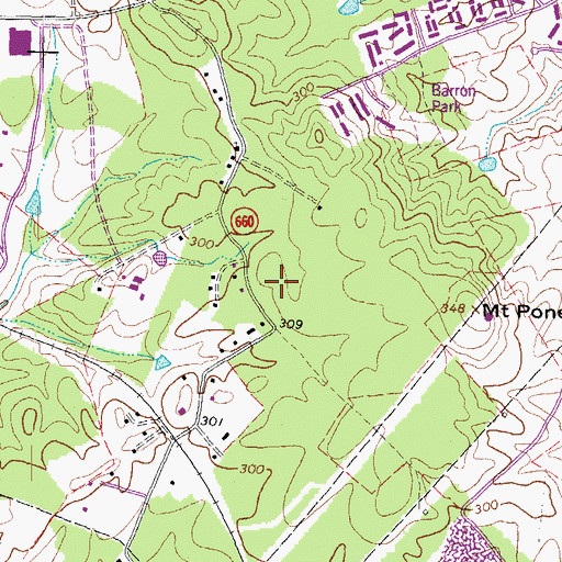 Topographic Map of George P Mullen Elementary School, VA