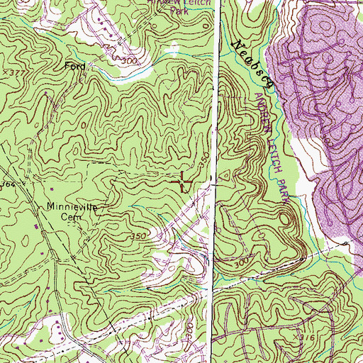 Topographic Map of Sharon C McAuliffe Elementary School, VA