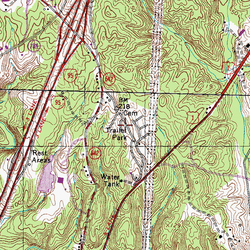 Topographic Map of Freedom High School, VA