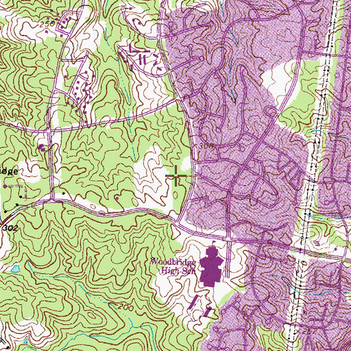 Topographic Map of Lake Ridge Middle School, VA