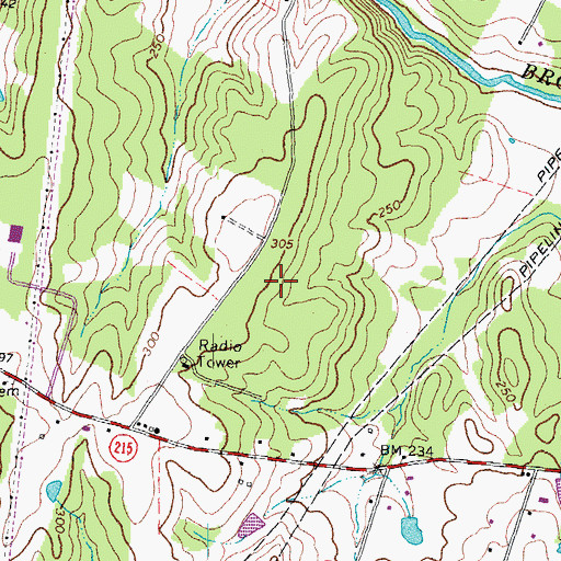 Topographic Map of E H Marsteller Middle School, VA