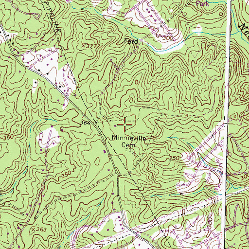 Topographic Map of C D Hylton High School, VA