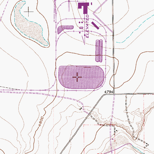 Topographic Map of Comanche Reservoir, CO
