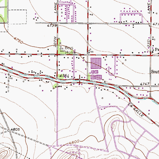 Topographic Map of Saint Charles Mesa Dam, CO