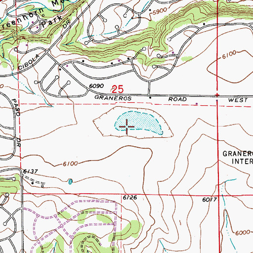 Topographic Map of Bonnie Meade Dam, CO