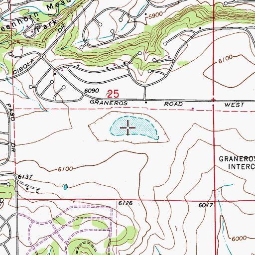 Topographic Map of Bonnie Meade Reservoir, CO