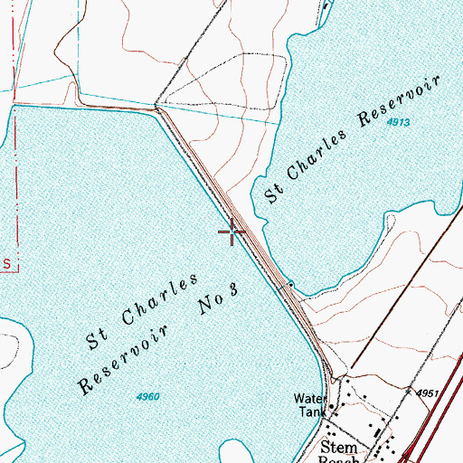 Topographic Map of Saint Charles Number 3 Dam, CO