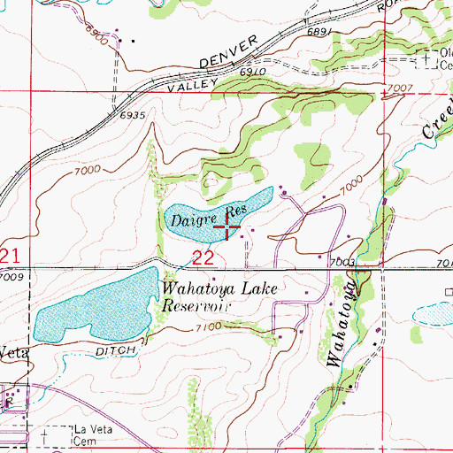 Topographic Map of Daigre Dam, CO