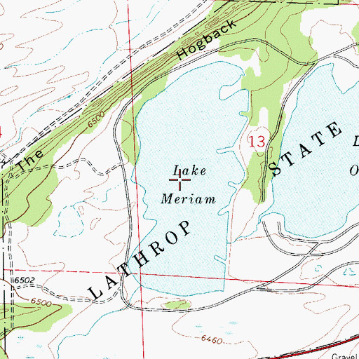 Topographic Map of Horseshoe Lake Reservoir, CO