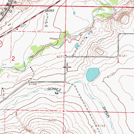 Topographic Map of Sharps Orchard Reservoir, CO