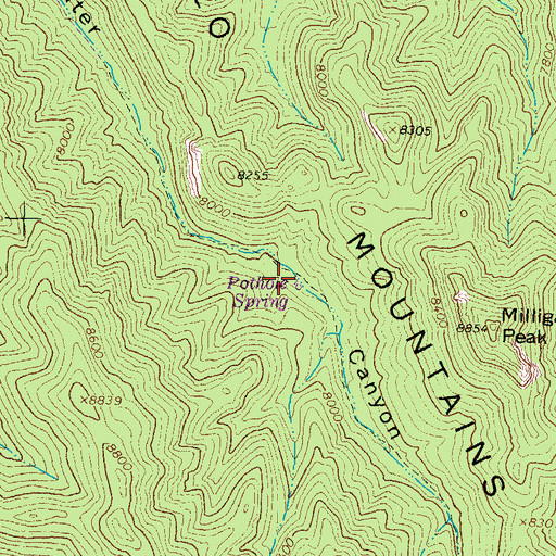 Topographic Map of Pothole Spring, NM