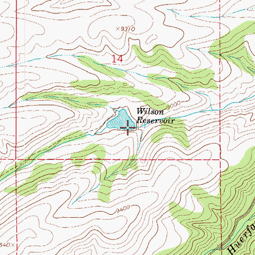 Topographic Map of Wilson Dam, CO