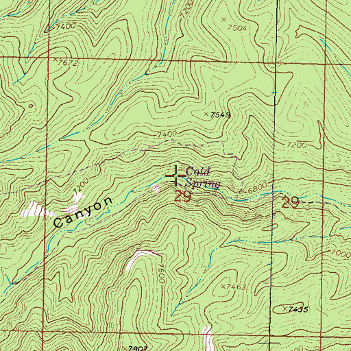 Topographic Map of Cold Spring, NM
