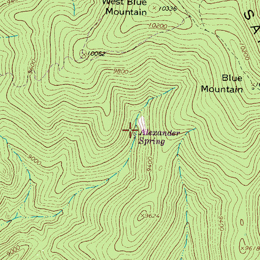 Topographic Map of Alexander Spring, NM
