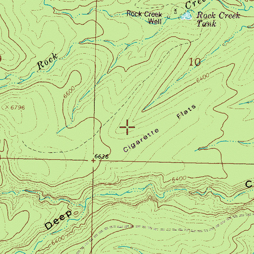 Topographic Map of Cigarette Flats, NM